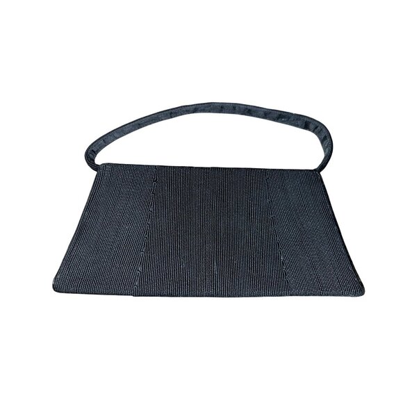 Vintage Annette Cordé Handbag Black Small Evening Bag Used 1940s Style - Picture 2 of 15